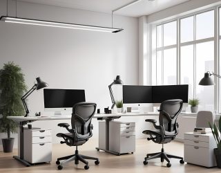 Espacio de oficina moderno con diseño ergonómico